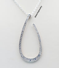 Load image into Gallery viewer, Lovedrop Clear Crystal Necklace - Sterling Silver