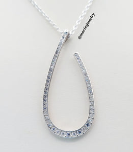 Lovedrop Clear Crystal Necklace - Sterling Silver