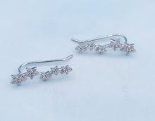 Load image into Gallery viewer, Star Ear Climber Earrings - Sterling Silver