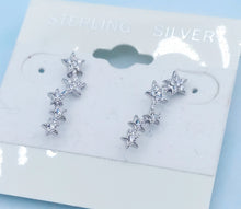 Load image into Gallery viewer, Star Ear Climber Earrings - Sterling Silver
