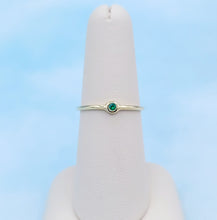 Load image into Gallery viewer, Emerald Stacking Ring - 14K Gold