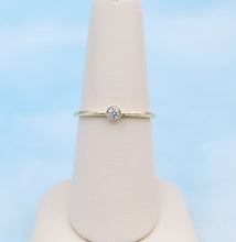 Load image into Gallery viewer, Dainty Diamond Stacking Ring - 14K Gold