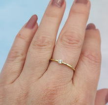 Load image into Gallery viewer, Dainty Diamond Stacking Ring - 14K Gold