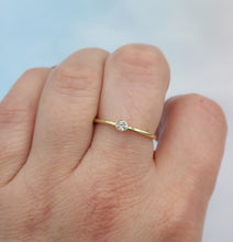 Load image into Gallery viewer, Dainty Diamond Stacking Ring - 14K Gold