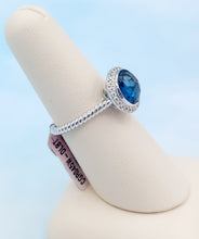 Load image into Gallery viewer, London Blue Topaz &amp; Diamond Ring - 14K White Gold