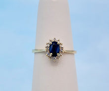 Load image into Gallery viewer, Sapphire and Diamond Estate Ring - 14K Yellow Gold