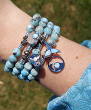 Load image into Gallery viewer, "Whale Tail" with Larimar Charm Bracelet - TJazelle