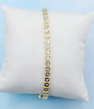 Load image into Gallery viewer, 8" Diamond Tennis Bracelet - Gold Plated Sterling Silver