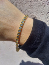 Load image into Gallery viewer, 8" Diamond Tennis Bracelet - Gold Plated Sterling Silver