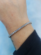 Load image into Gallery viewer, CZ Tennis Bracelet -8” Sterling Silver