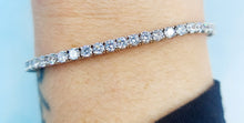Load image into Gallery viewer, CZ Tennis Bracelet -8” Sterling Silver