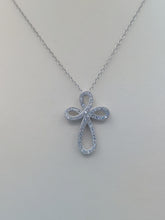 Load image into Gallery viewer, Sparkling Infinity Cross -Sterling Silver