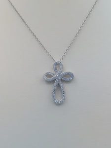 Sparkling Infinity Cross -Sterling Silver