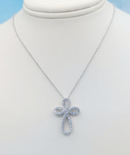 Load image into Gallery viewer, Sparkling Infinity Cross -Sterling Silver