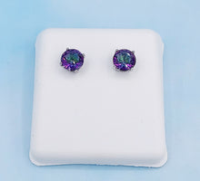 Load image into Gallery viewer, Rainbow CZ Studs - Sterling Silver