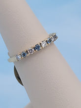 Load image into Gallery viewer, Aquamarine and Diamond Band - 14K Yellow Gold