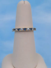 Load image into Gallery viewer, Aquamarine and Diamond Band - 14K Yellow Gold