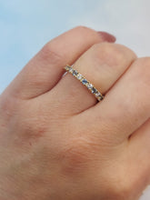Load image into Gallery viewer, Aquamarine and Diamond Band - 14K Yellow Gold