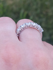 The Lucky Seven - 7 Lab Created Diamond Band - 14K White Gold
