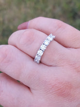 Load image into Gallery viewer, The Lucky Seven - 7 Lab Created Diamond Band - 14K White Gold