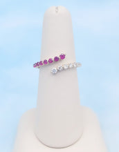Load image into Gallery viewer, Ruby and Diamond Bypass Ring - 14K