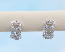 Load image into Gallery viewer, Heart Huggie Hoop - Sterling Silver