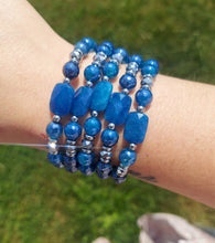 Load image into Gallery viewer, Blue Agate &amp; Terrahertz Beaded Bracelet - Marie's Exclusive TJazelle