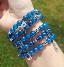 Load image into Gallery viewer, Blue Agate &amp; Terrahertz Beaded Bracelet - Marie's Exclusive TJazelle