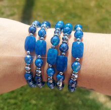 Load image into Gallery viewer, Blue Agate &amp; Terrahertz Beaded Bracelet - Marie's Exclusive TJazelle