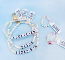 Load image into Gallery viewer, White Smiley Face Beach Ring - Little Words Project