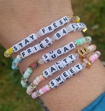 Load image into Gallery viewer, "Stay Fresh" Summer Snacks Bracelet with Lemon Charm - Little Words Project