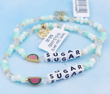 Load image into Gallery viewer, "Sugar" Summer Snacks Bracelet with Watermelon Charm - Little Words Project