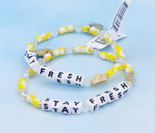 Load image into Gallery viewer, "Stay Fresh" Summer Snacks Bracelet with Lemon Charm - Little Words Project