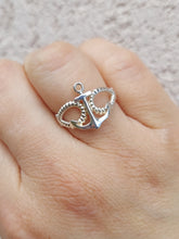 Load image into Gallery viewer, Rope Anchor Ring - Sterling Silver