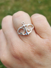 Load image into Gallery viewer, Rope Anchor Ring - Sterling Silver