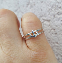 Load image into Gallery viewer, Double Row with Anchor Ring  - Sterling Silver