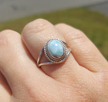 Load image into Gallery viewer, Split Shank Larimar Ring - Sterling Silver