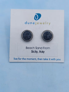 Beach Sand Stud Earring with Rope Detail - Sicily, Italy