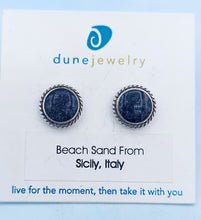 Load image into Gallery viewer, Beach Sand Stud Earring with Rope Detail - Sicily, Italy