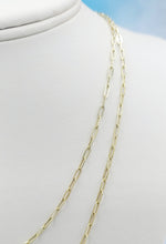 Load image into Gallery viewer, Paperclip Link Chain - 14K Yellow Gold