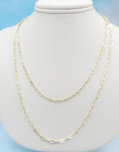Load image into Gallery viewer, Paperclip Link Chain - 14K Yellow Gold