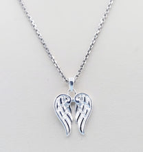 Load image into Gallery viewer, Double Angel Wings on 24 inch Cable Chain