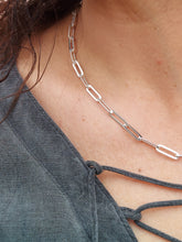 Load image into Gallery viewer, Large Link Paperclip Necklace - Sterling Silver