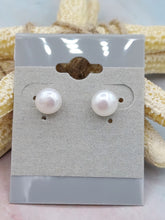 Load image into Gallery viewer, Pearl Stud Earrings - Sterling Silver