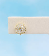 Load image into Gallery viewer, Sunflower CZ Stud Earrings