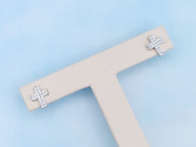 Load image into Gallery viewer, Pave Cross Post Earrings