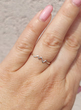 Load image into Gallery viewer, Dainty Heartbeat Nurse Ring - Sterling Silver