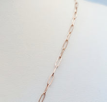 Load image into Gallery viewer, Light Paperclip Link Necklace - 14K Rose Gold