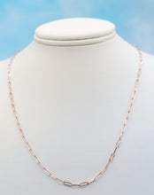 Load image into Gallery viewer, Light Paperclip Link Necklace - 14K Rose Gold
