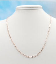 Load image into Gallery viewer, Light Paperclip Link Necklace - 14K Rose Gold